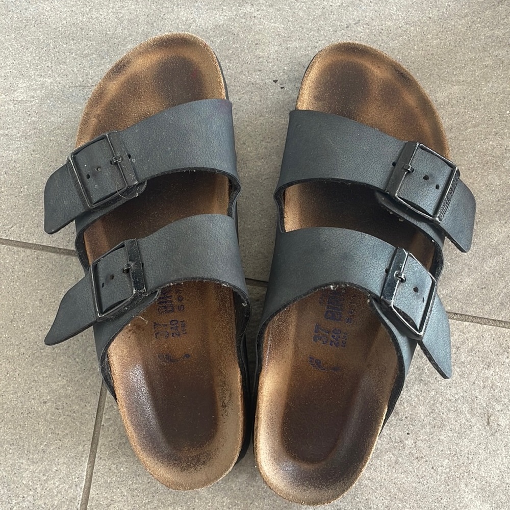 Navy blue Birkenstock sandals
